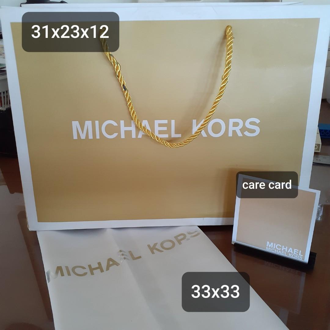 Set paper bag dustbag card MICHAEL KORS