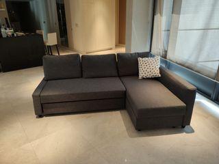 Sofa with Chaise Longue (IKEA) Like New!!