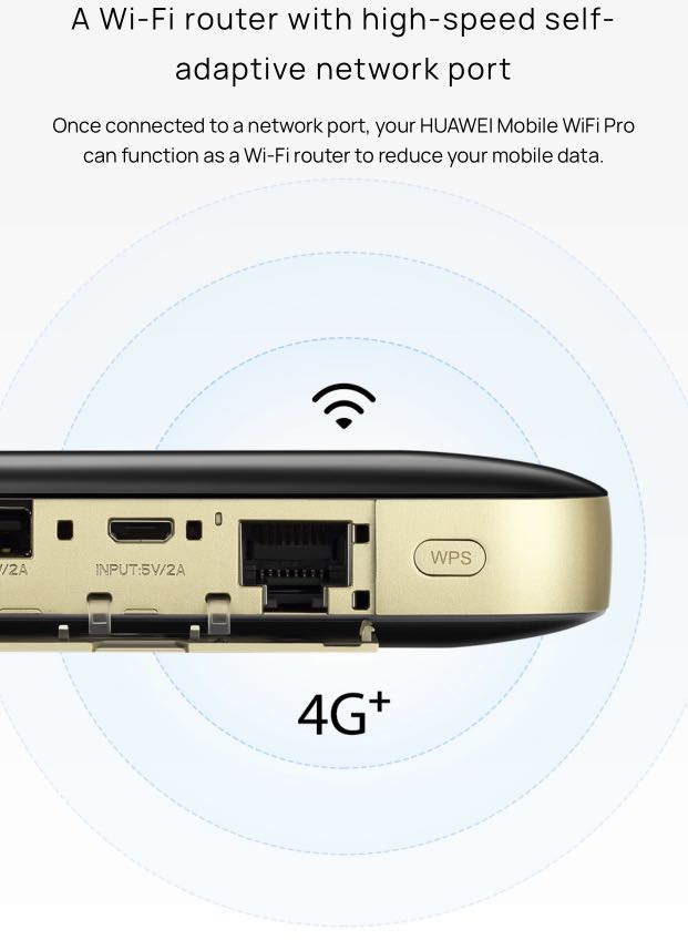The Fastest pocket WiFi Huawei E5885 unlock Cat6 4G+ 5G LTE openline mobile WiFi Pro 2 with powerbank & Wireless Router hotspot 3 in 1 unlocked 4.5G 5GHz pocketWiFi