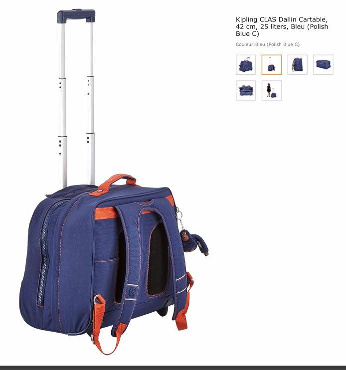 bleu duffle trolley bag