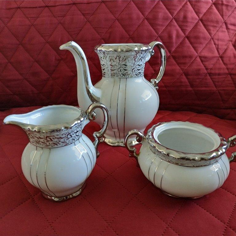TS002 Vintage Fine Seyei China Japan 1031, English Tea Set for 6 (15