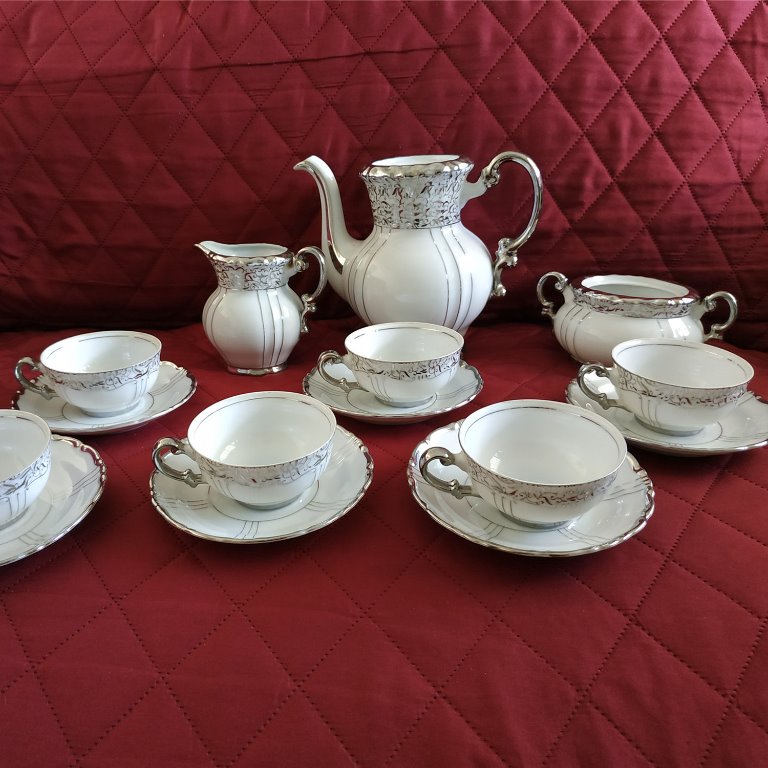 TS002 Vintage Fine Seyei China Japan 1031, English Tea Set for 6 (15