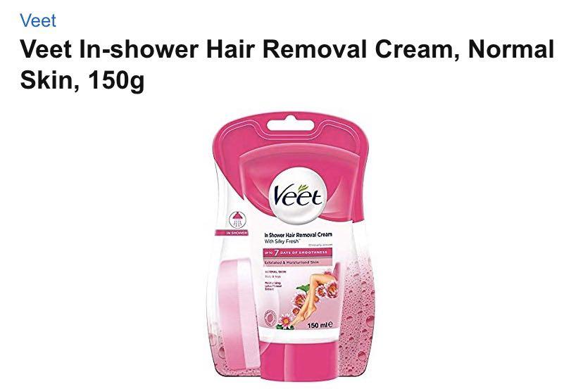 VEET Inshower Hair Removal Cream, Beauty & Personal Care, Hair on