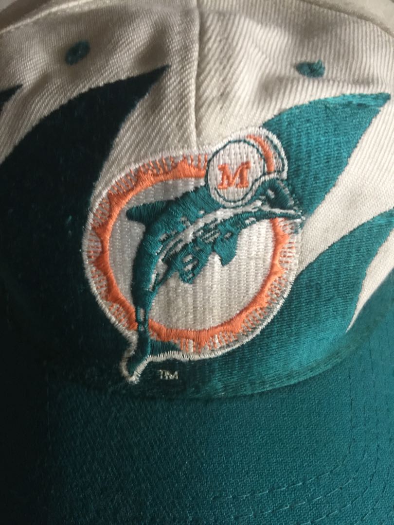 Vintage 90’s NFL Miami Dolphins shark tooth Snapback hat, Men's Fashion ...