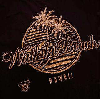 Vintage 90's USA T-Shirt 原版90年代 美國T恤 黑金配色 夏威夷風 美式古著 美國老tee