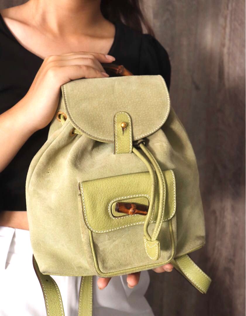 green gucci backpack