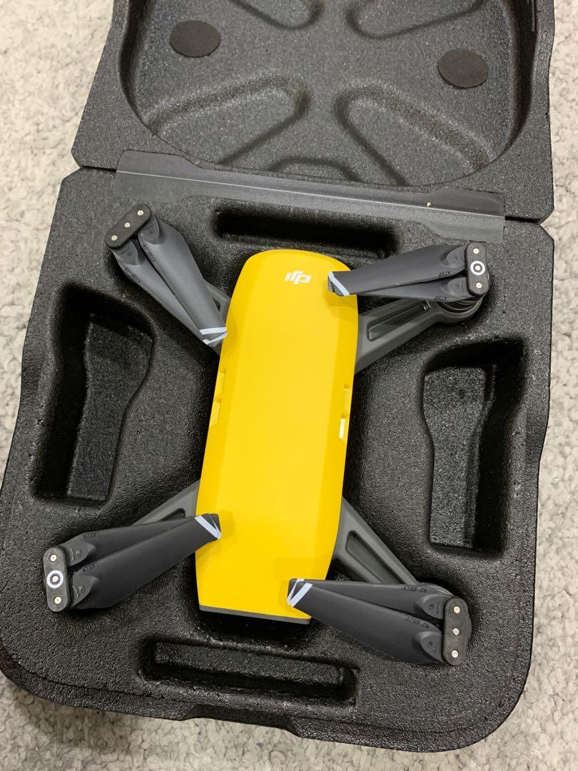 Yellow Dji Spark Photography Drones On Carousell