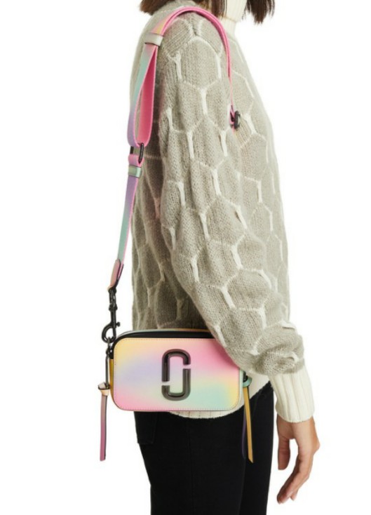 Marc Jacobs, Bags, Marc Jacobs Rainbow Bag Snapshot Sling Bag Pink Multi  Airbrushed Coated