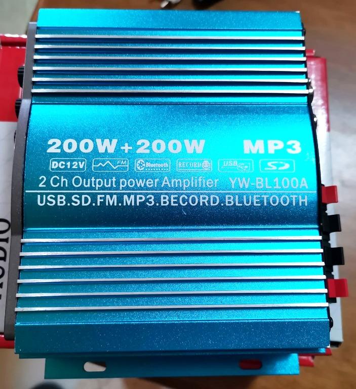 Amplifier (Category: Soundbars, Speakers & Amplifiers) located in Quezon City. Submitted by ajmirzenterprises (Listing ID 1009854940, Image 3). Description: - 2 channel mini car amplifier - w/bluetooth sd usb fm function .