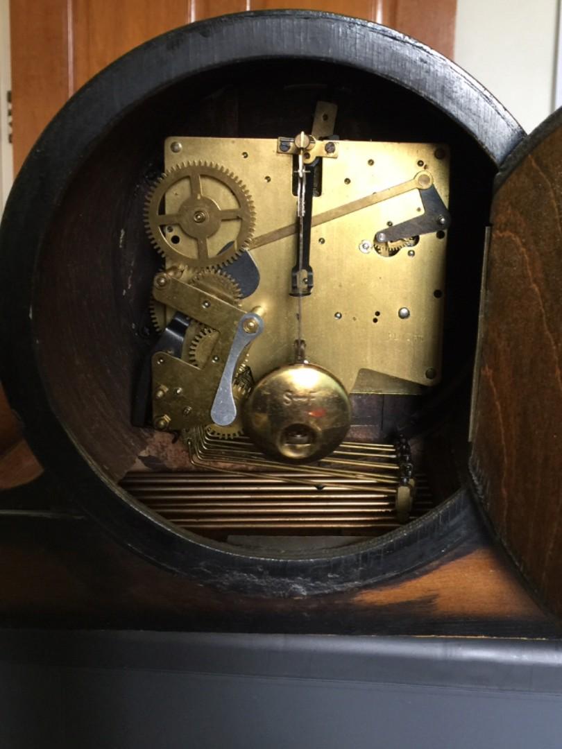 Antique German Mantel Clock 3 Keyholes, Hobbies & Toys, Collectibles