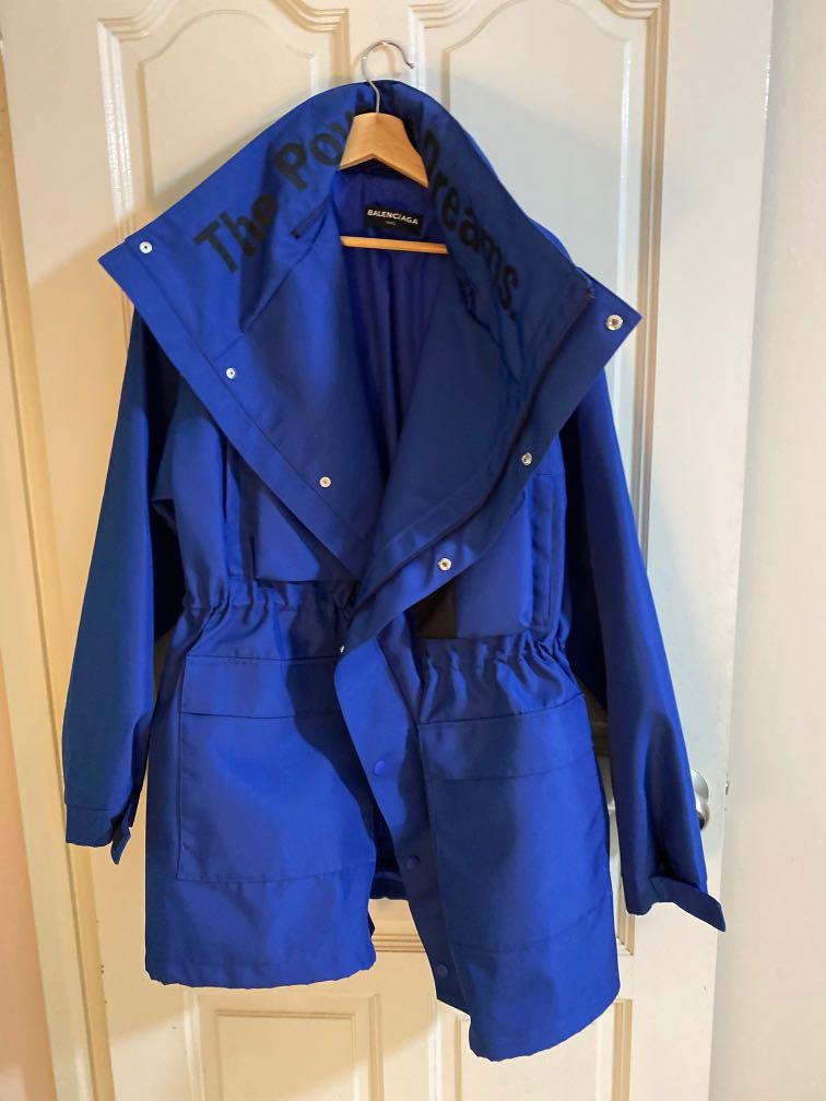 balenciaga blue coat
