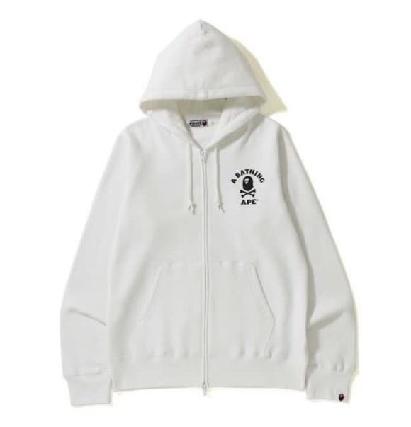 all white bape hoodie