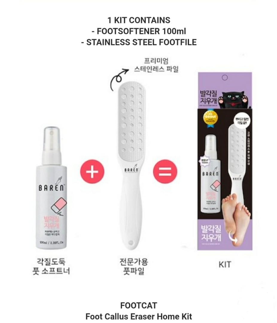 Baren foot exfoliation pack/foot callus eraser home kit, Beauty