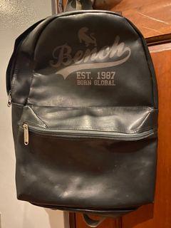 Bench backpack (black leather)