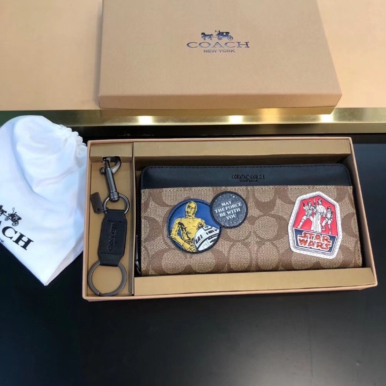 Men's coach star wars wallet clearance