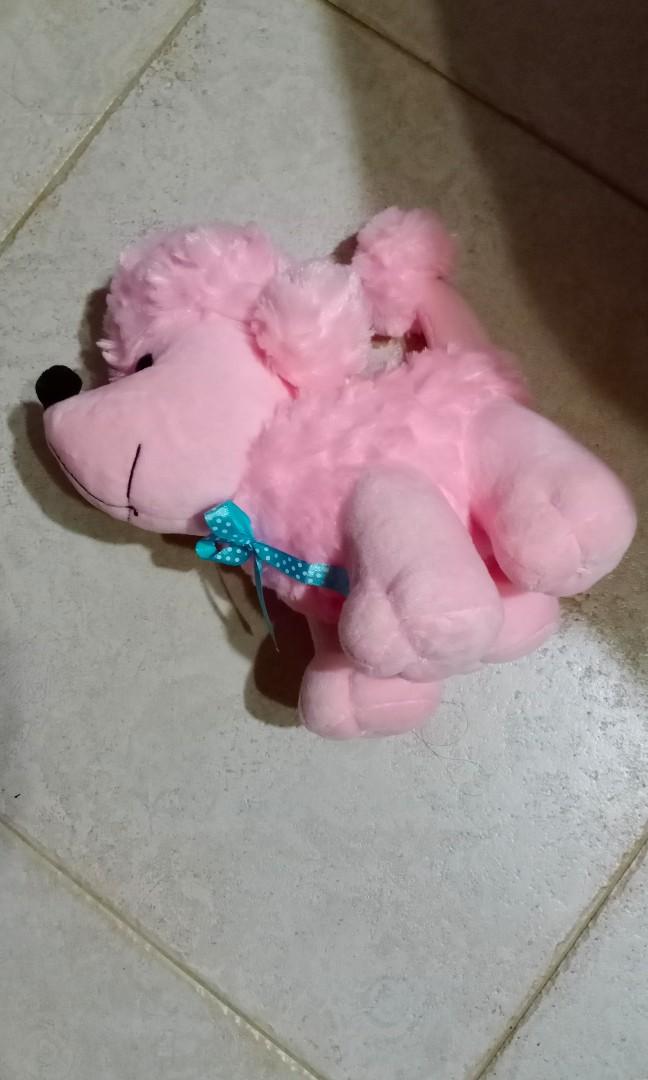 Cute curly dog, Toys & Games, Stuffed Toys on Carousell