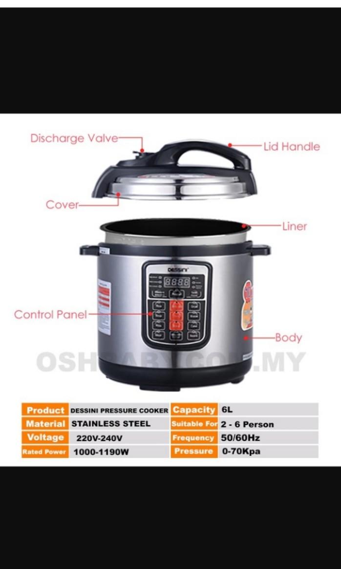Dessini pressure cooker, TV & Home Appliances, Kitchen Appliances