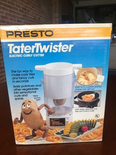 Presto Tater Twister Electric Curly Spiral French Fry Fries Potato Cutter  Slicer 