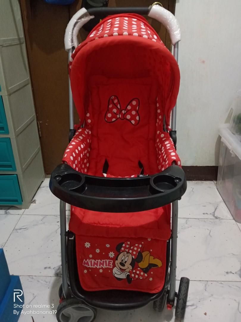 red minnie mouse stroller