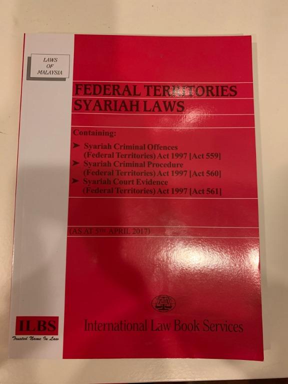 Federal Territories Syariah Laws Books Stationery Books On Carousell