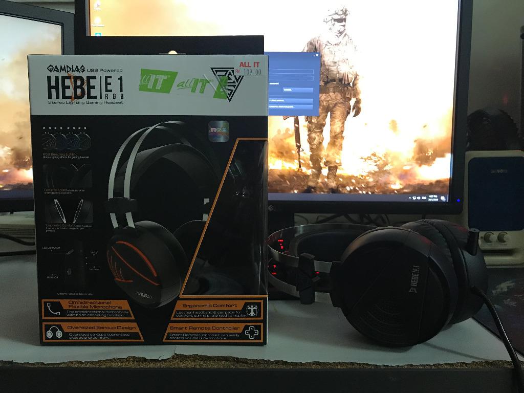 Gamdias HEBE E1 RGB Gaming headset Audio Headphones Headsets