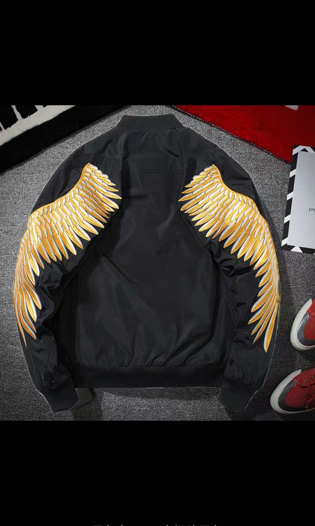 Golden angel cheap wings bomber jacket