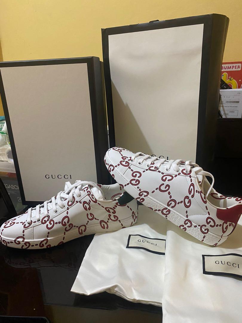 gucci gg print shoes