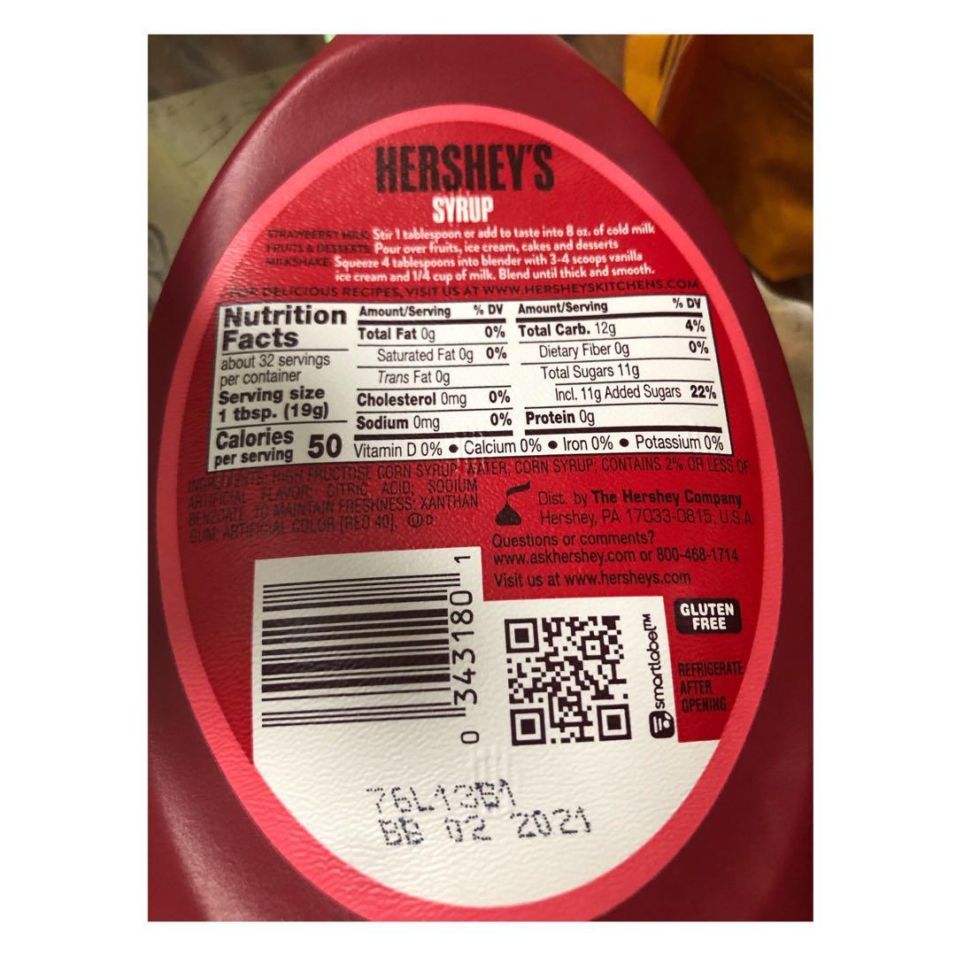 Hershey’s Syrup (Strawberry / Special Dark Chocolate) 632g, Food