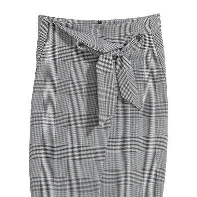 H&M Grey Houndstooth Midi Skirt, Women's Fashion, Bottoms, Skirts