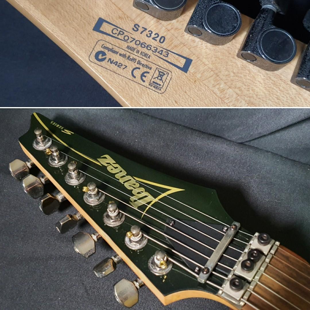 Ibanez S7320 7 String S Series ZR7 Tremolo Korea Black Electric Guitar