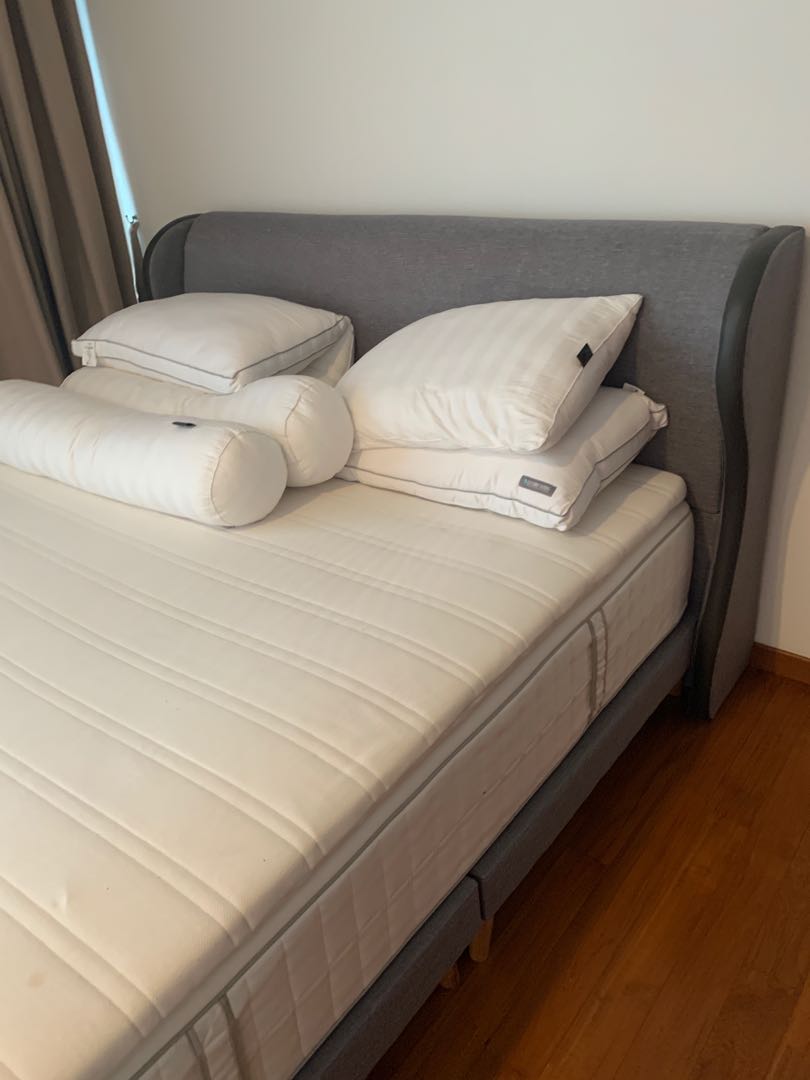 IKEA HOKKASEN Mattress + Bedframe, Furniture & Home Living, Furniture ...