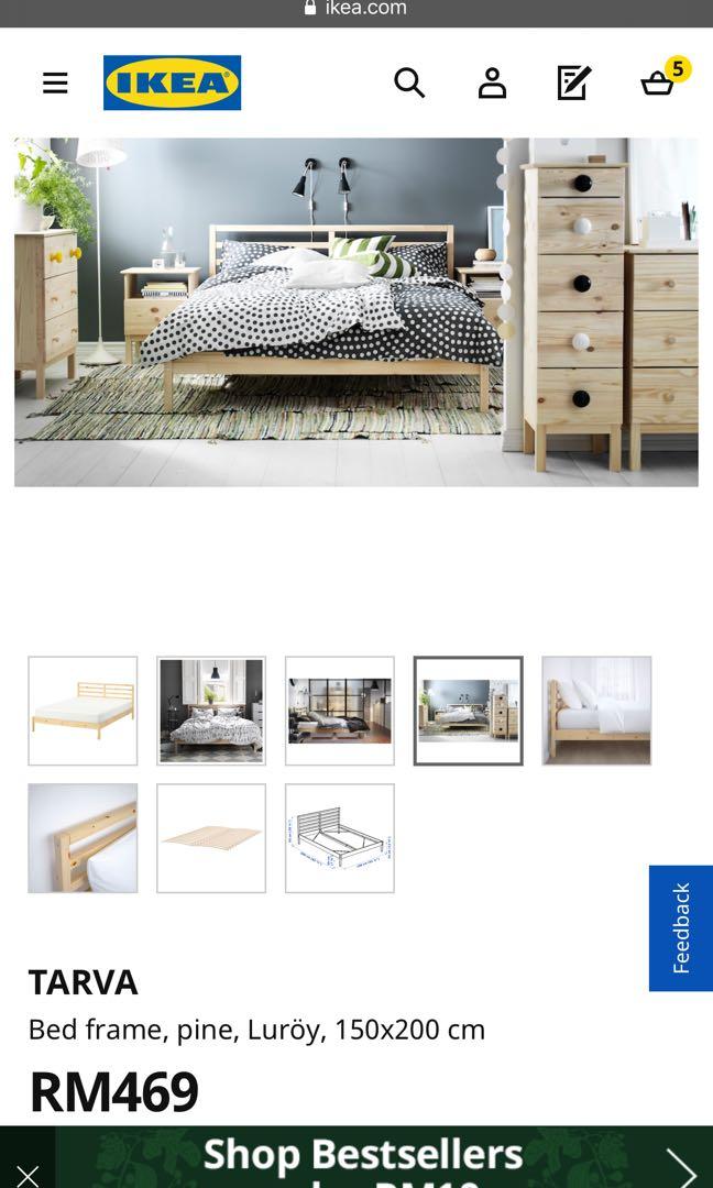 Ikea Tarva Queen Bedframe Home Furniture On Carou - Ikea Tarva Queen Bed Frame Assembly Instructions Ikea Tarva Queen Bedframe Home Furniture On Carou - Ikea Tarva Queen Bed Frame Assembly Instructions