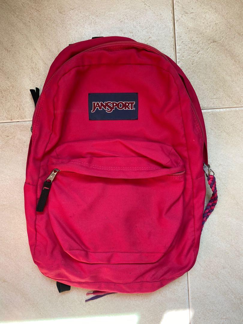 jansport backpack hot pink