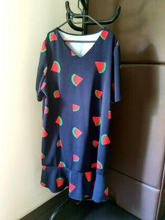 Korean Watermelon Dress - Plus Size
