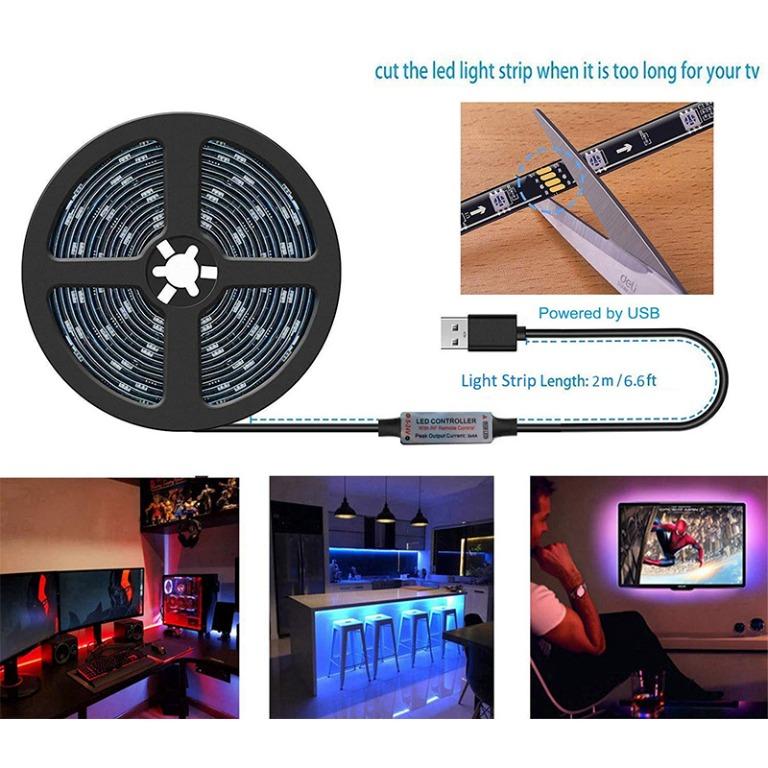 LED Strip Behind TV LED Lighting 2m LED Light Strip USB TV Backlight