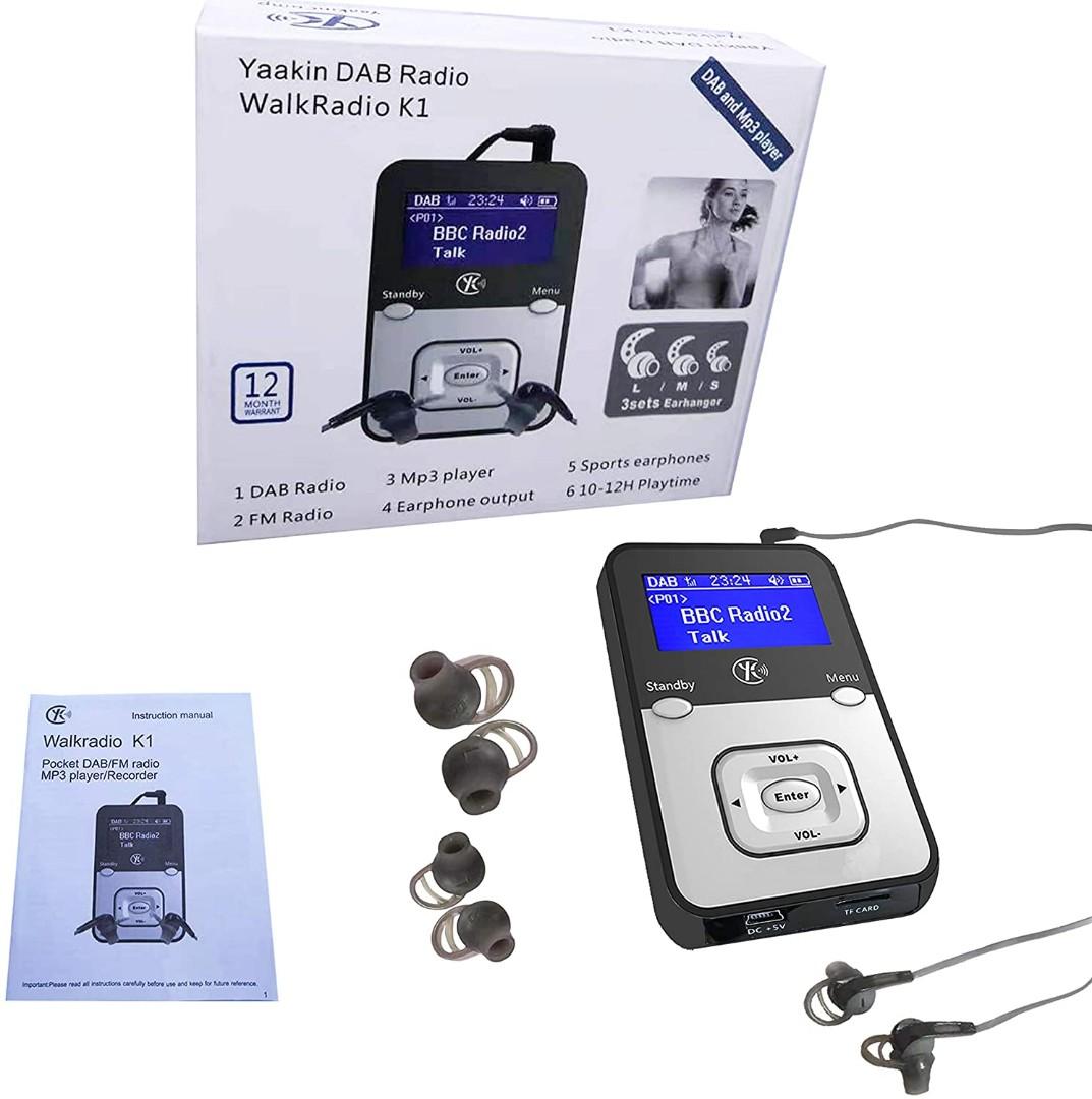 (M1710) Yaakin Walkradio K1, Dab Radio Portable, Mp3 Player Portable