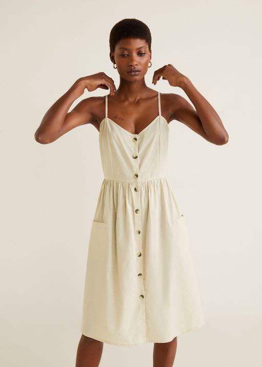 Mango buttoned midi dress online