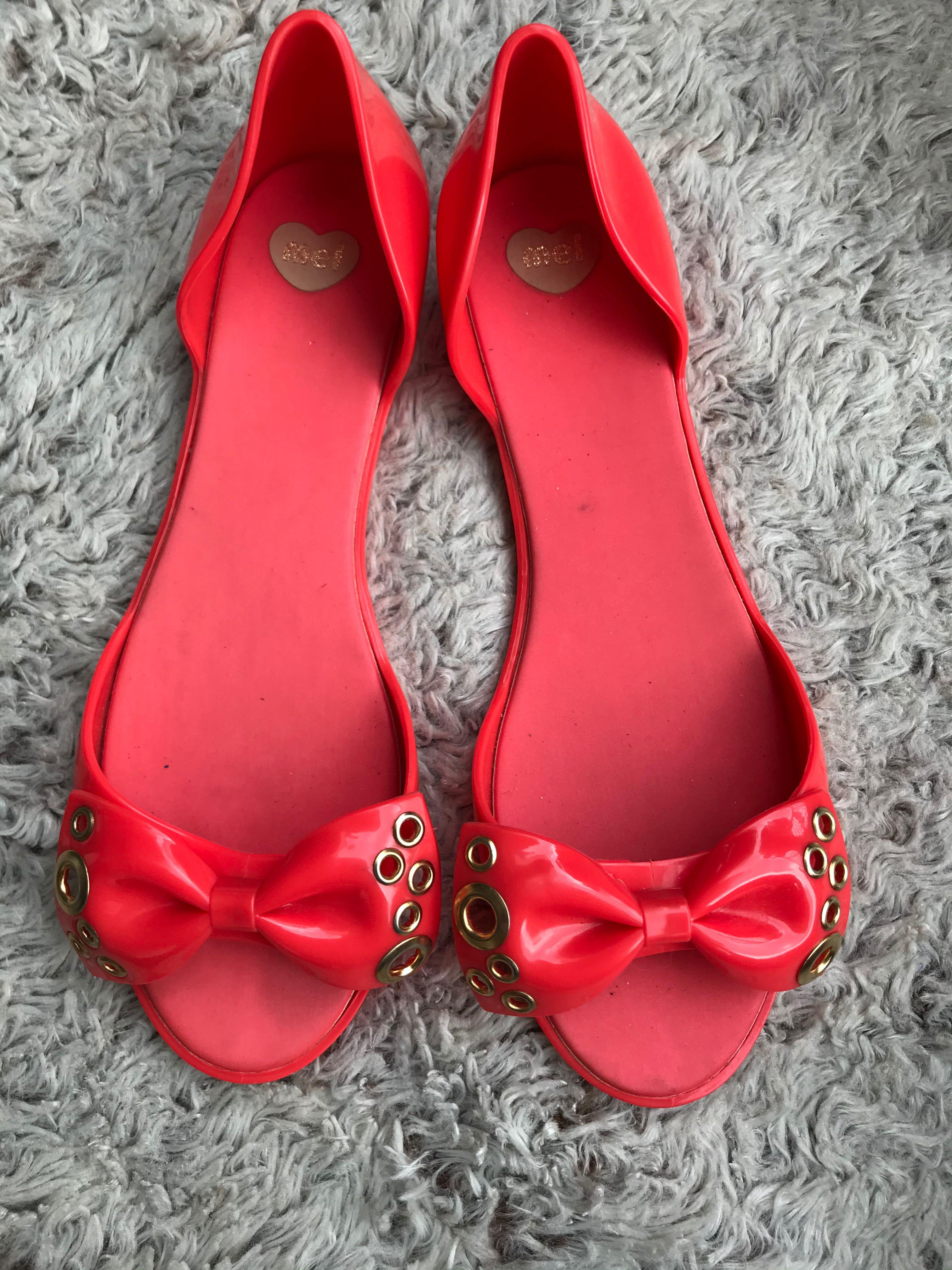 red melissa shoes