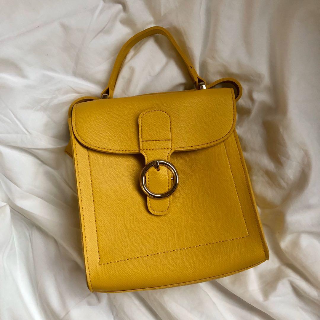 mustard yellow sling bag