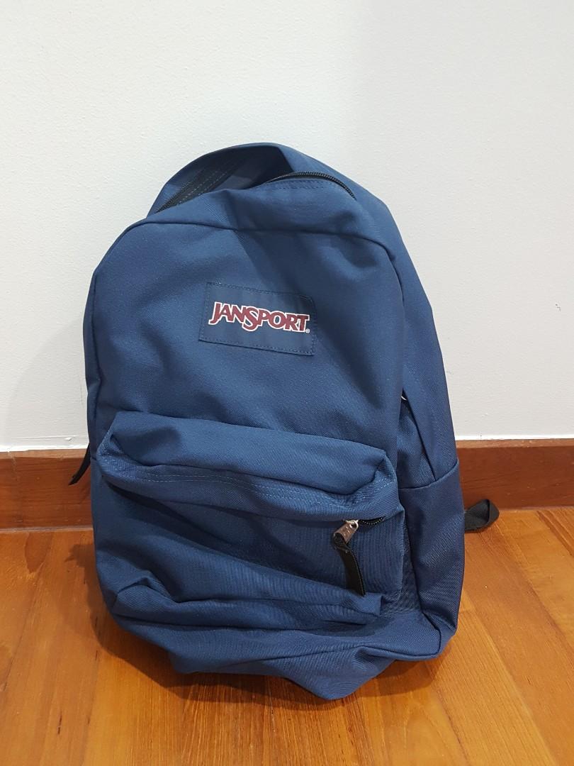 dark blue jansport backpack