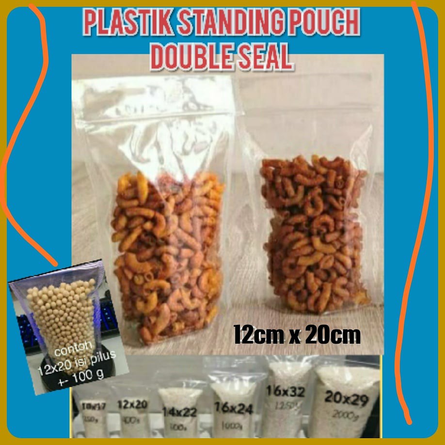 Standing pouch ukuran 14x22 outlet