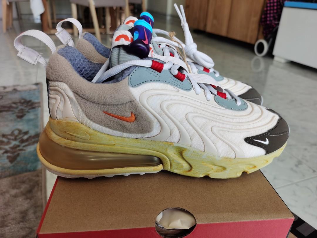 Travis scott x 'air max 270 react light cream/dark hazel-mica green-starfish sale