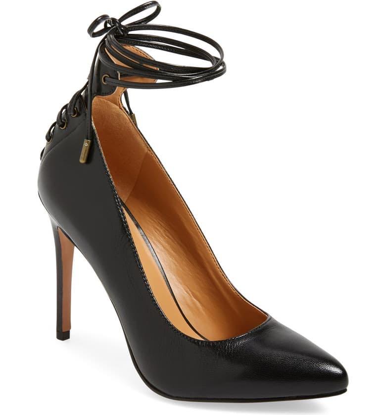 nine west tie up heels