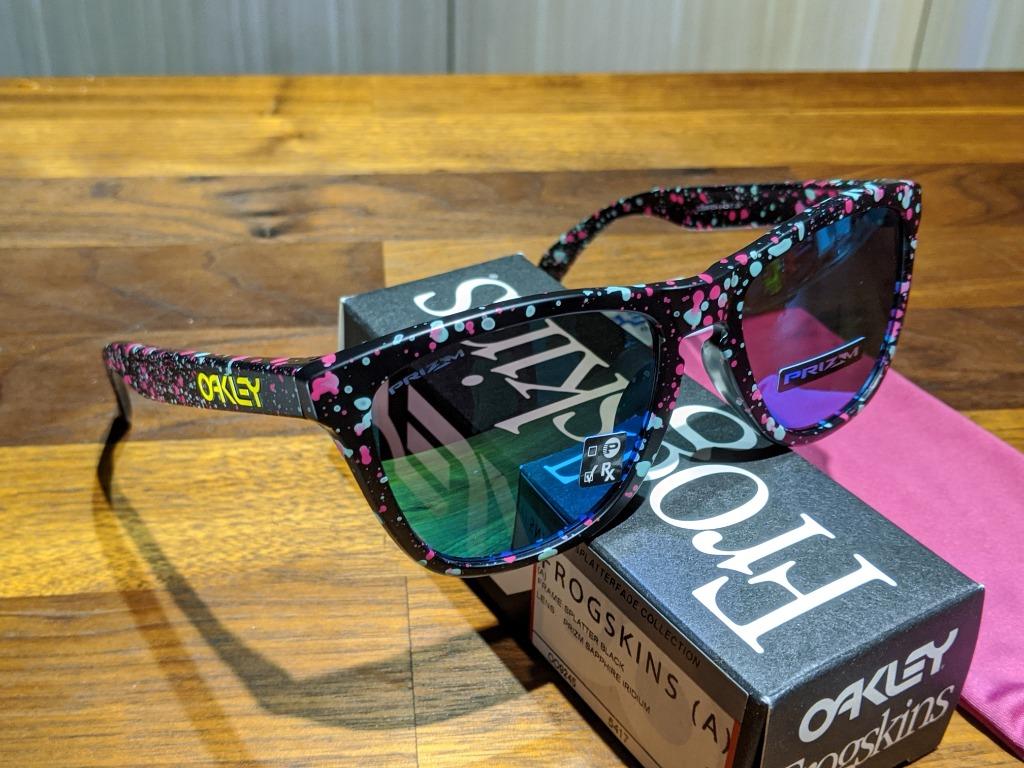 15% OFF 2 PAIRS] Oakley Frogskins™ (Asia Fit) Splatterfade Collection  Sunglasses • Splatter Black Frame • Prizm Sapphire Lenses • OO9245-8054  [Free tracked post], Men's Fashion, Watches & Accessories, Sunglasses &  Eyewear on Carousell