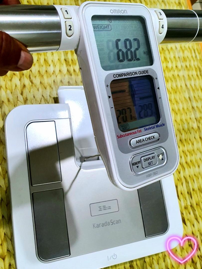 Omron Karada Scan Body Fat Analyser, Beauty & Personal Care, Hands
