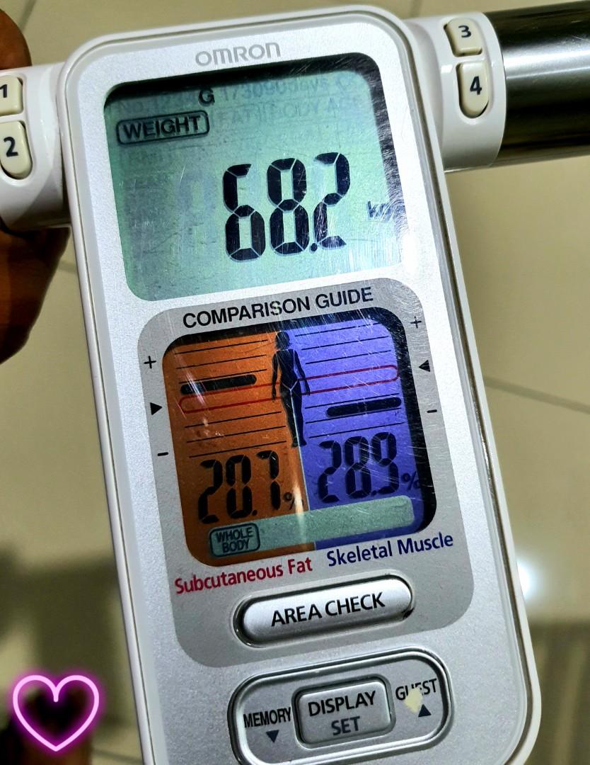 Omron Karada Scan Body Fat Analyser, Beauty & Personal Care, Hands