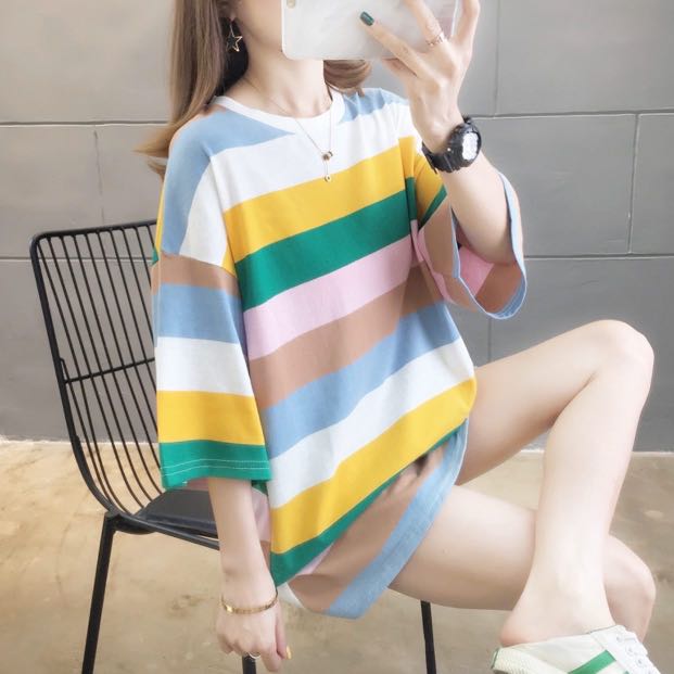 Oversize Women's Half-Sleeve T-Shirt, Women's Fashion, Tops, Shirts on  Carousell