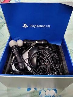 Playstation VR set, two move controllers and  camera
