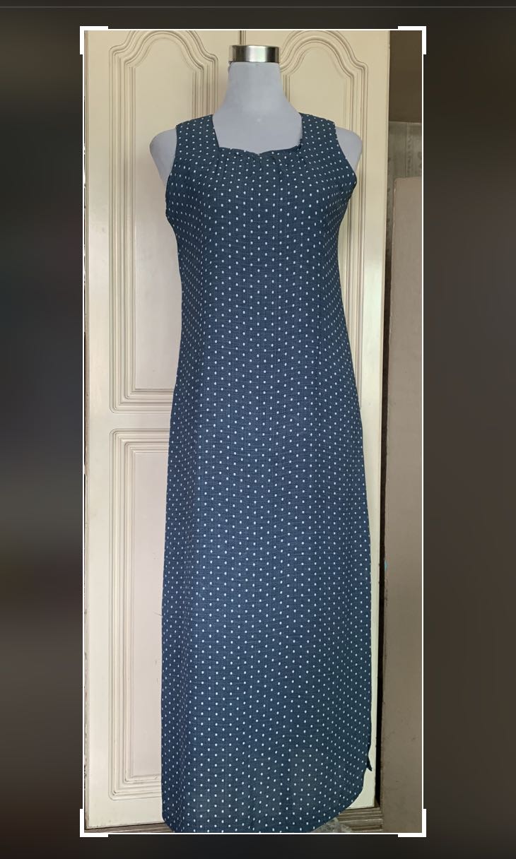 polka dot maxi dress
