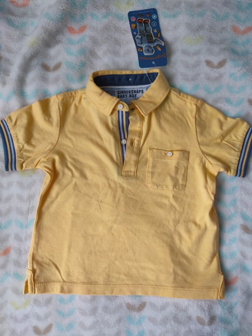 baby boy yellow polo shirt